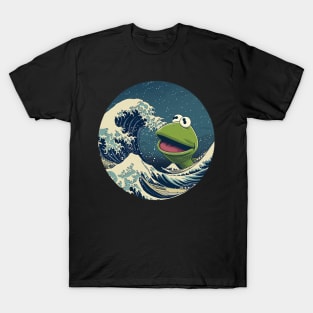 kermit at great wave T-Shirt